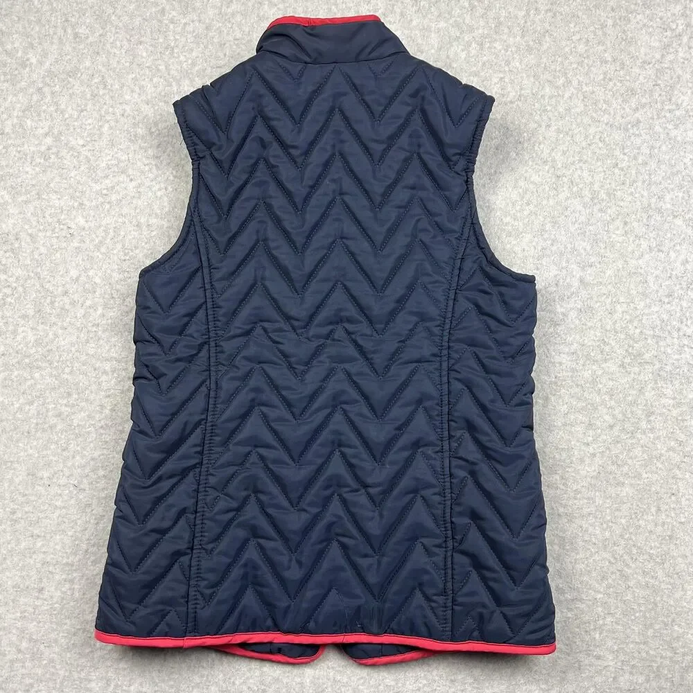 Ariat Girls 8 Navy Quilted Insulated Vest Western Equestrian Ranch Outdoor